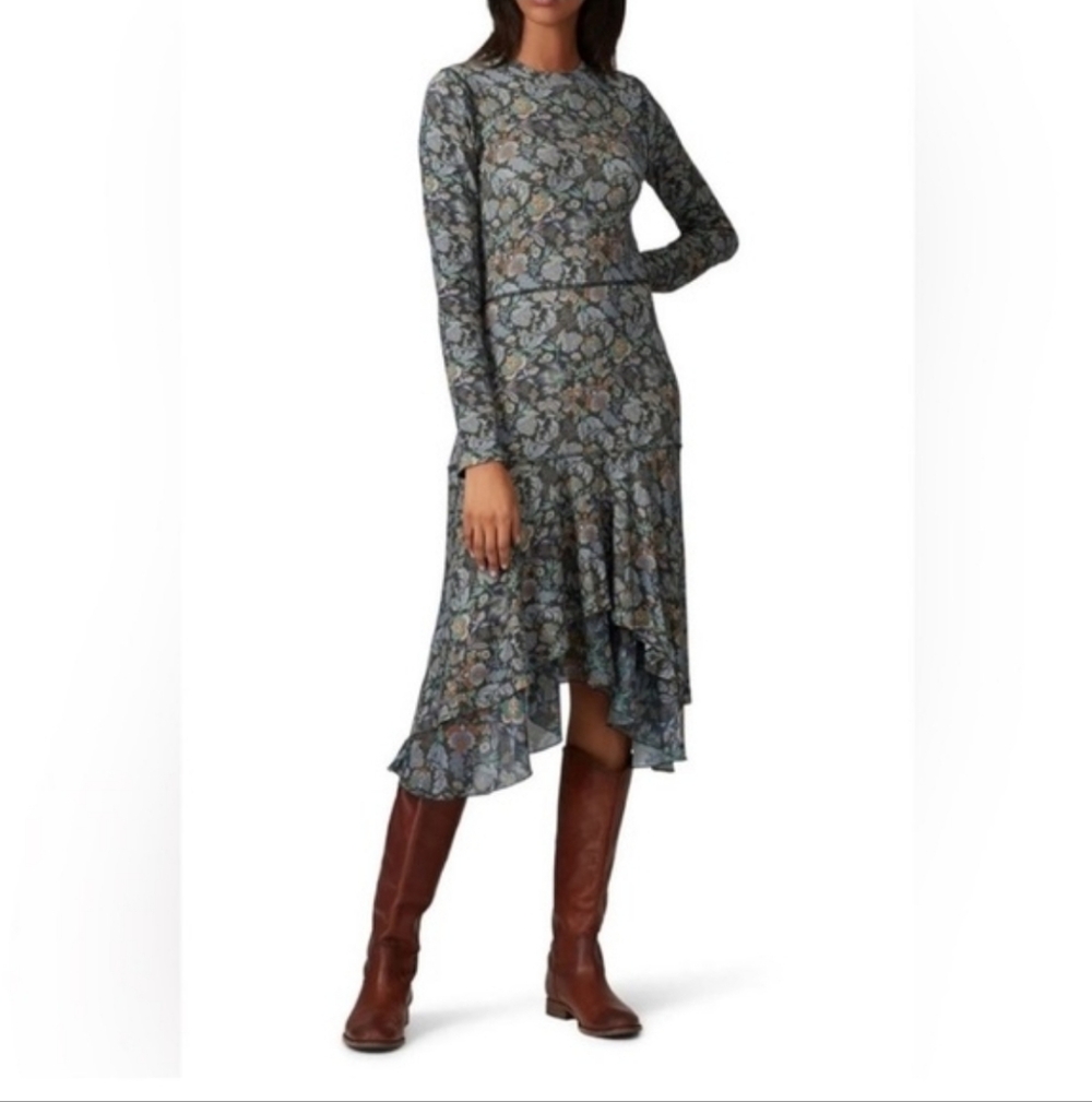 See By Chloe Floral Longsleeve Wool Blend‎ Layered Fairy Dress Size XL